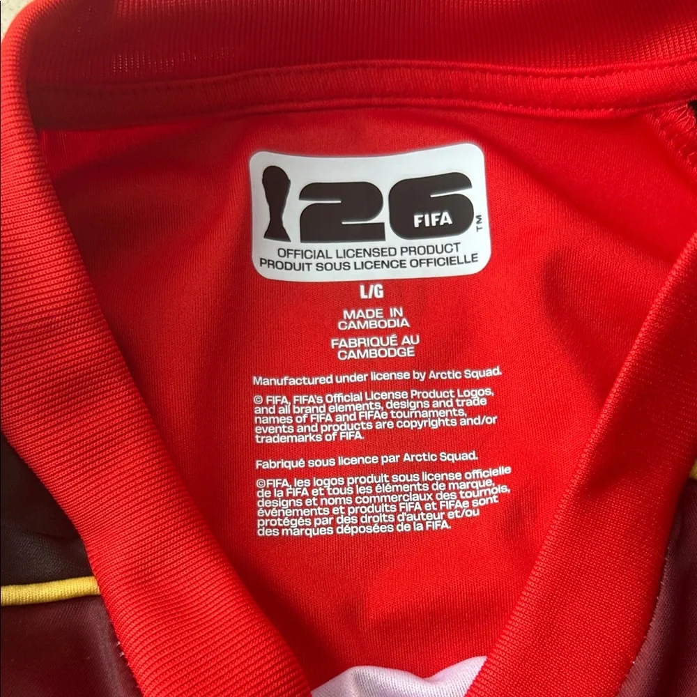 NEW 🆕 Official Licensed Product Canada FIFA World Cup 26 Jersey size L Men’s - Picture 5 of 5